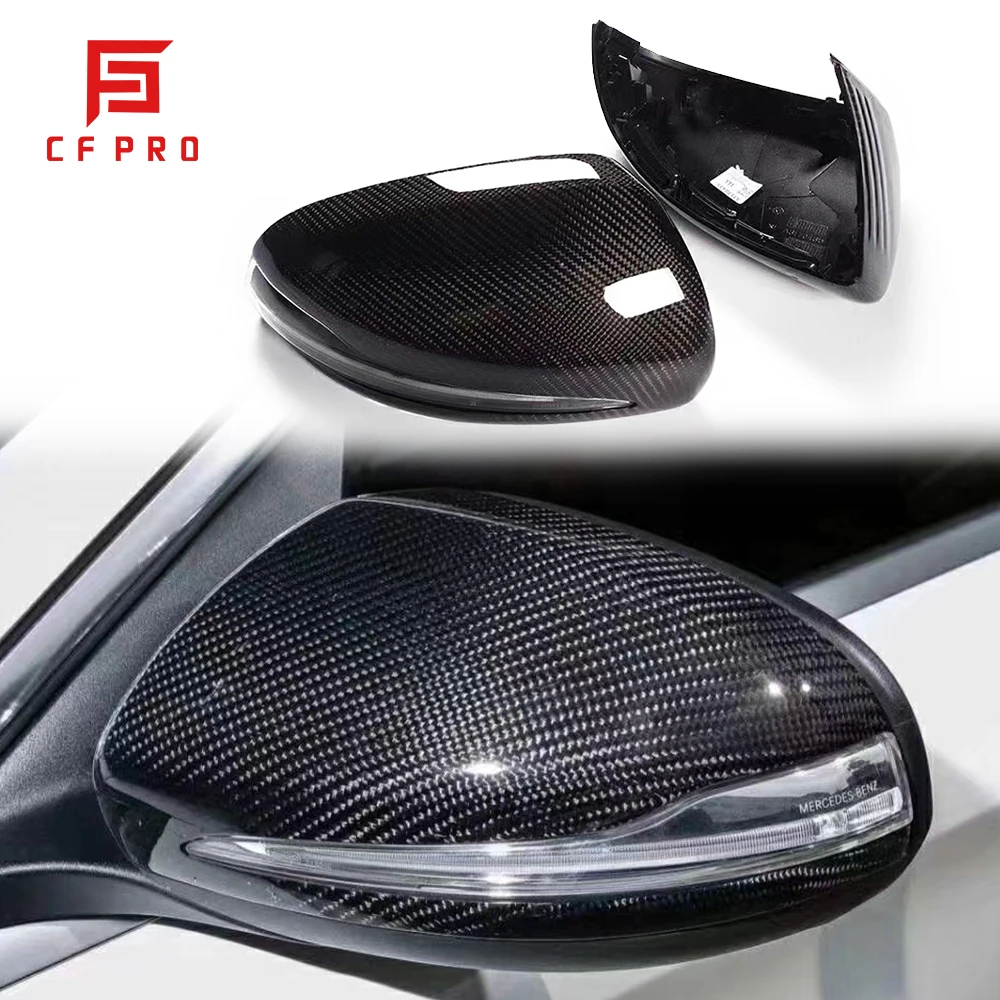 

For Mercedes-Benz C-class W205 E-class W213 GLC-class X253 S-class W222 Carbon Fiber Car Rearview Mirror Cover Trim Left Right