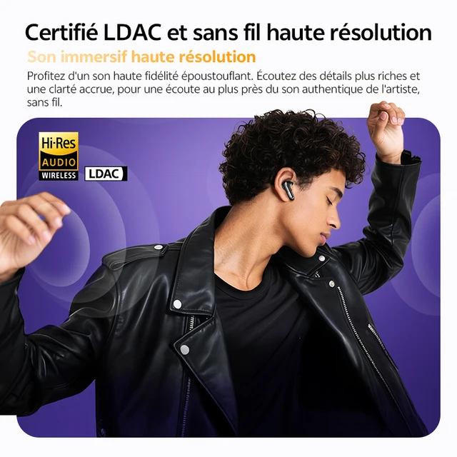 QCY MeloBuds N70 Écouteurs sans fil ANC Bluetooth 6.0, réduction de bruit adaptative, LDAC, audio haute résolution, 6 micros, ENC, 50 h d'autonomie, charge sans fil, détection intra-auriculaire 3 QCY MeloBuds N70 Écouteurs sans fil ANC Bluetooth 6.0, réduction de bruit adaptative, LDAC, audio haute résolution, 6 micros, ENC, 50 h d'autonomie, charge sans fil, détection intra-auriculaire 3