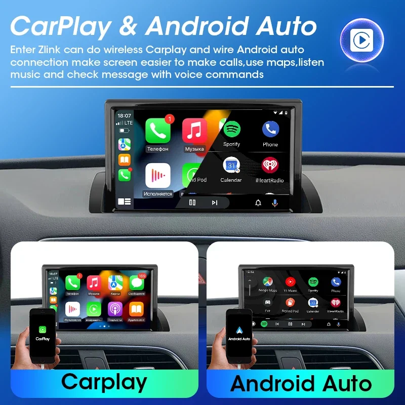 Srnubi Foldable Screen Android 11 Layar Touch Radio Multimedia Mobile for Audi Q3 2013-2018 BT WIFI Carplay GPS Auto Navigation