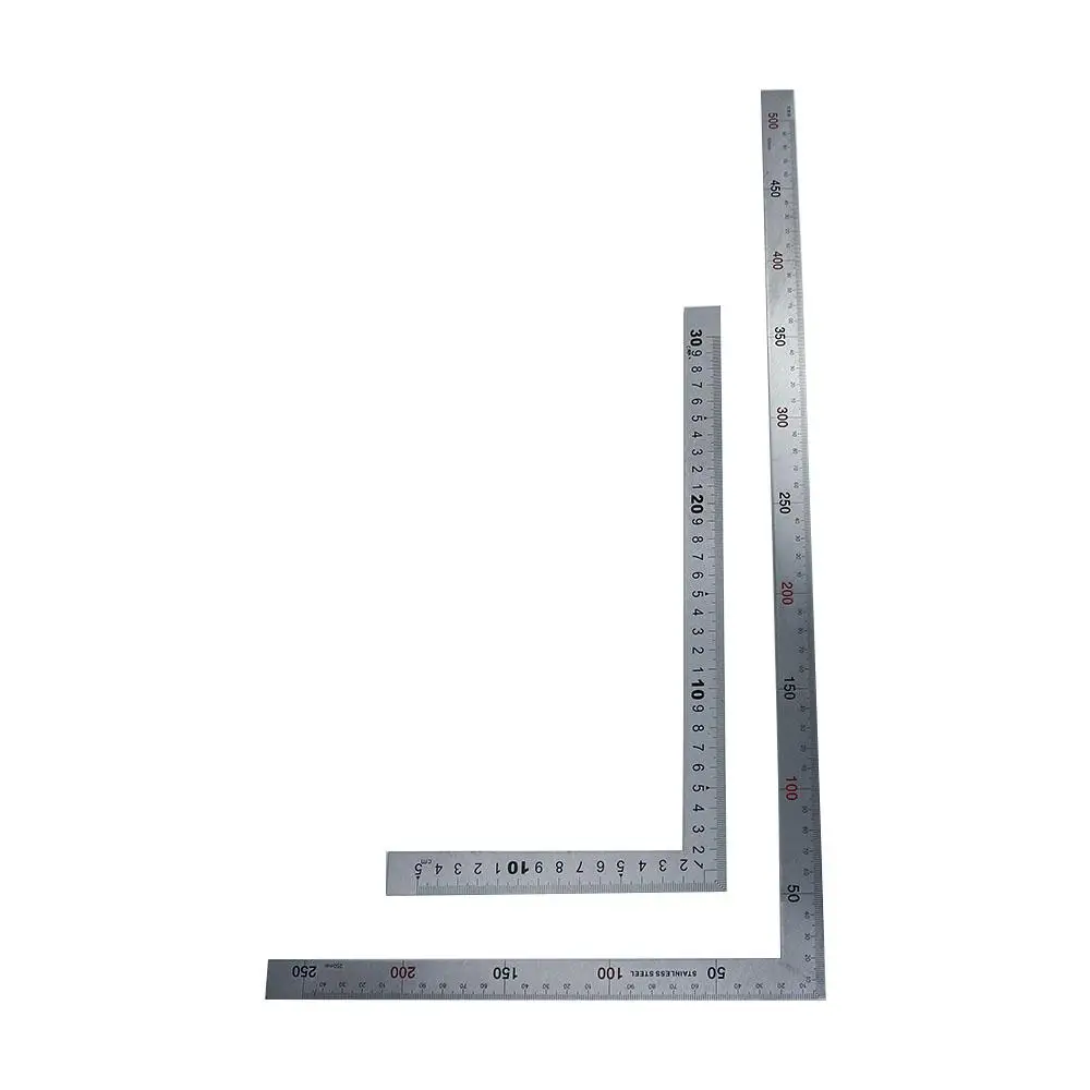 top 6pcs set 120x120mm square ruler l block ruler 90 degree right angle positioning panel fixing clip woodworking carpenter too Office Stainless Steel Measuring Tool School Supplies Metal 90 Degree Ruler Straight Ruler 90 Angle Ruler L Shape Ruler