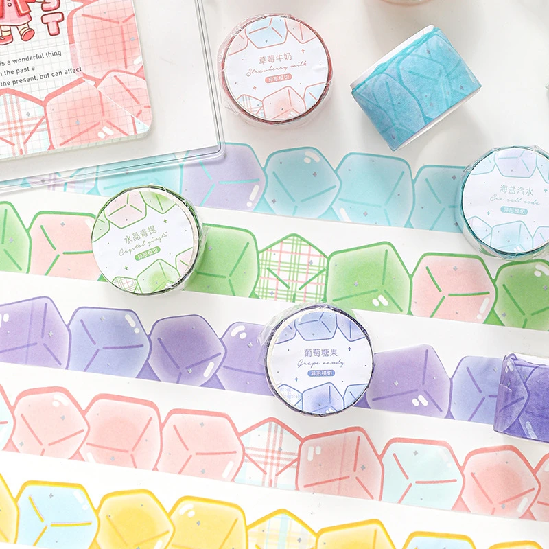10pcs Lot Masking Tapes Two Color Crushed Ice Diary Decorative Adhesive Scrapbooking Diy Paper Japanese Stickers Aliexpress