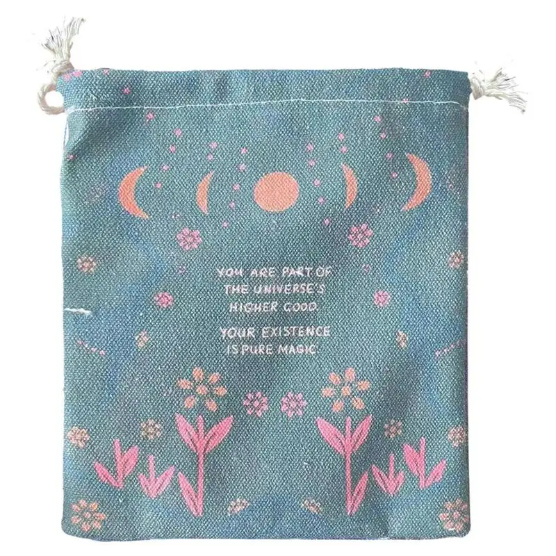 

God Of The Moon Tarots Storage Bag Oracle Card Witch Divination Accessories Game Cards Ta-rots Cards Drawstring Package Bag