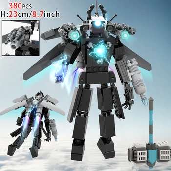 Skibidi 변기 타이탄 시계 남자 빌딩 블록, 어린이 장난감, 타이탄 카메라맨 스피커맨 건설 벽돌 장난감, 소년 성인 크리스마스 선물