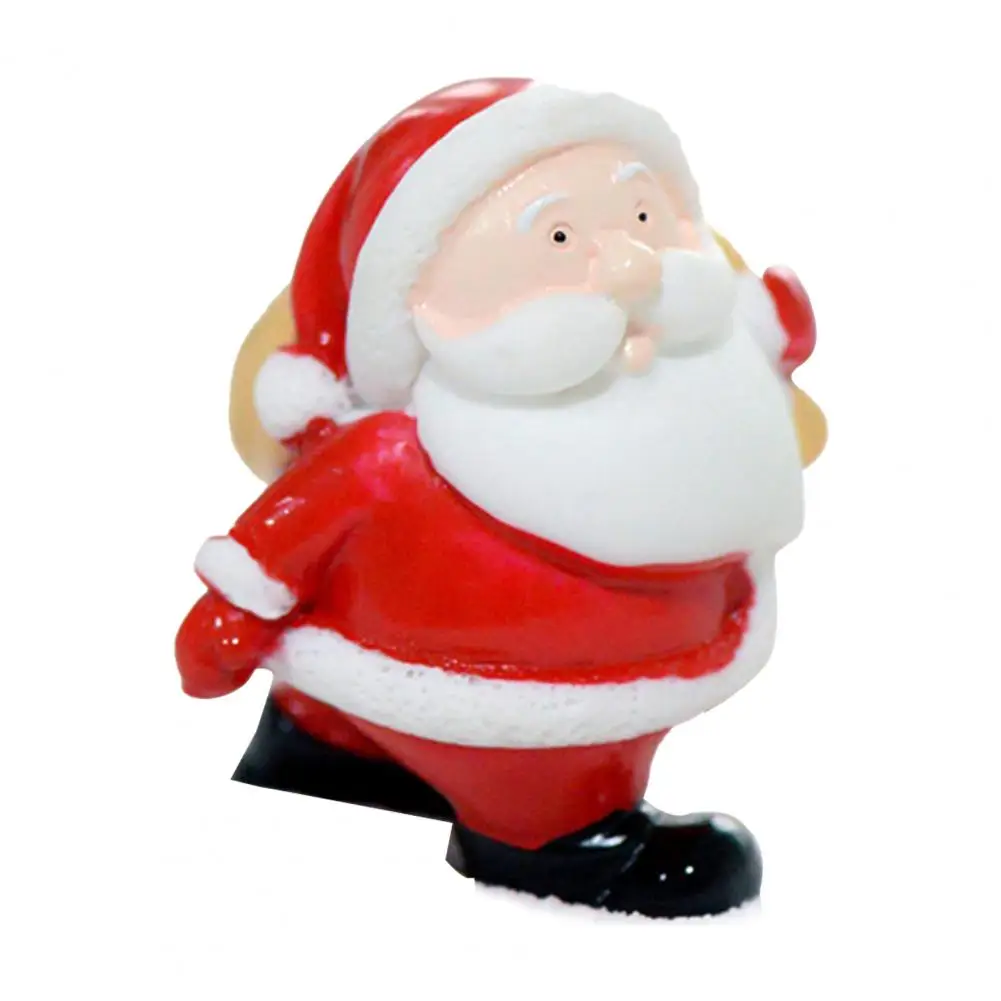 

Santa Sculptures Multi Styles Miniature Figurines No Odor Beautiful Cute Santa Clause Elk Xmas Miniature Statue for Home