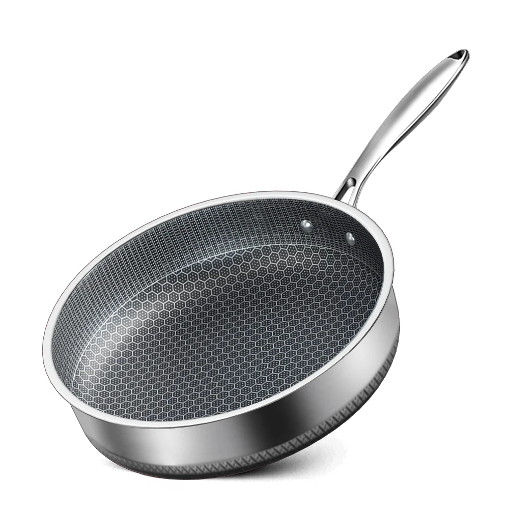 

Stainless Steel Frying Pan 24/26/28/30cm Kitchen Non-stick Pan Cooking Skillet Kitchen Nonstick Skillet Induction Frying Pan