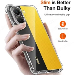 Enhanced Shockproof Clear Phone Case - Soft Silicone Transparent Back Cover for Poco X7X (Clear)