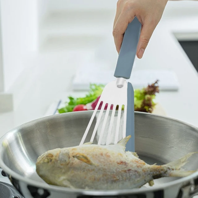 Styling Spatula, Slotted Turner, Stainless Steel Pancake Flipper