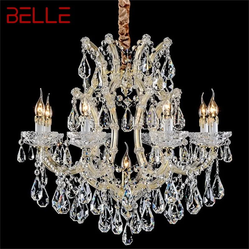 

BELLE European Style Chandelier Lamp Luxury LED Candle Pendant Lighting Fixtures for Home Decoration Villa Hall