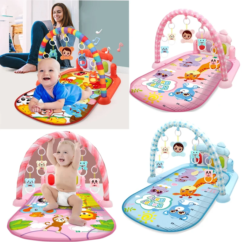 

Baby Music Rack Play Mat Baby Fitness Frame Crawling Toy Infant Activity Gym Game Music Pedal Piano 0-1Year Old Newborn Piano G