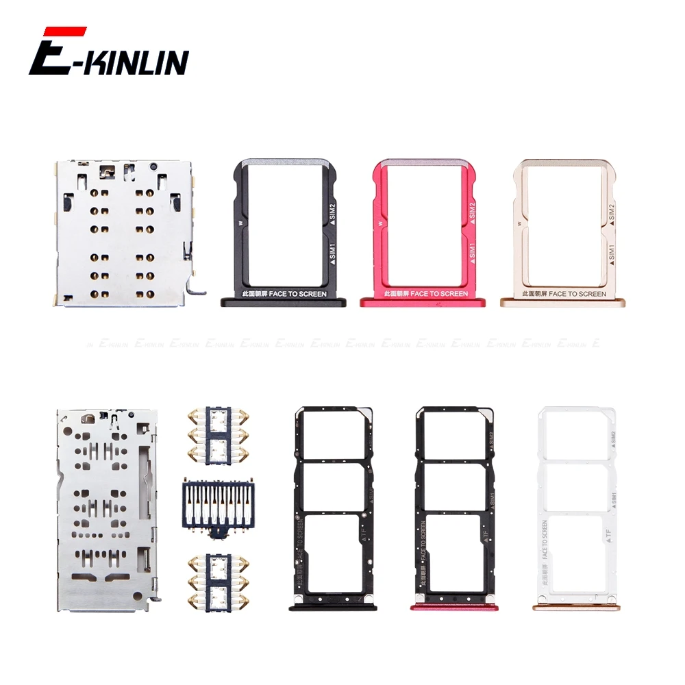 Sim Card Tray Holder Adapter Micro SD Reader Socket Connector Slot For XiaoMi Mi A2 Lite 6X Repair Parts