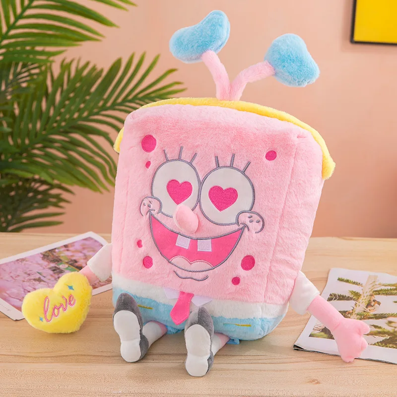 thumbnail image 1 of Peluche de Bob Esponja de 40 cm, Patricio Estrella, color rosa, kawaii, para cosplay, regalo de cumpleaños para niños y niñas., 1 of 5