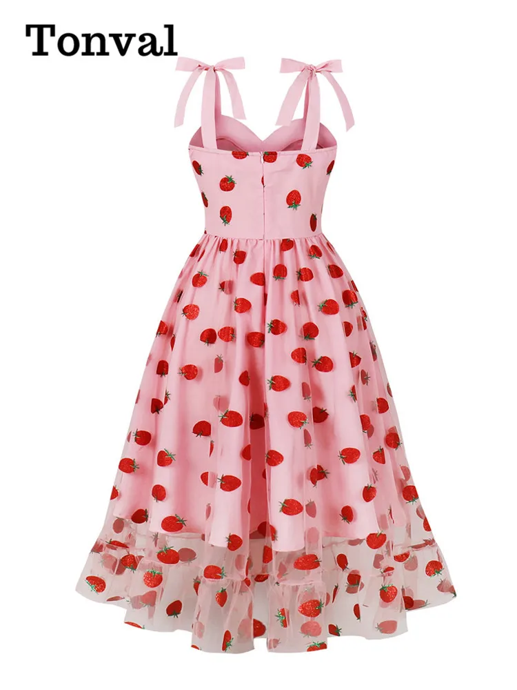 white christmas dresses Halter Neck Button 50s Pinup Polka Dot Lace-Up Back Corset Dress Vinta –  FashionLoveHunter main image 1