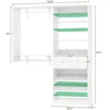 5FT Wood Closet Organizer System with Storage Drawer and Adjustable Shelves Modern Walk In Closet Rack 3