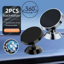 Universal Magnetic Car Phone Holder Stand (Black and Silver)