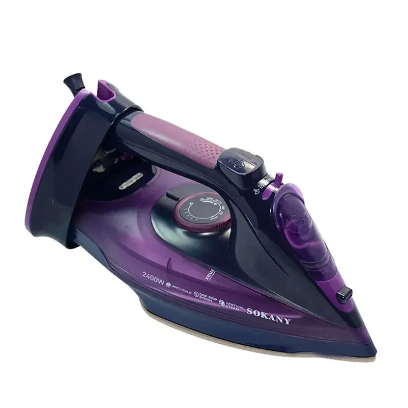 cordless Steam Iron Handheld 5-speed Adjustable Ironing Machine Portable Ceramic Bottom Plate 2400W Fabric Steamer Self-Cleaning