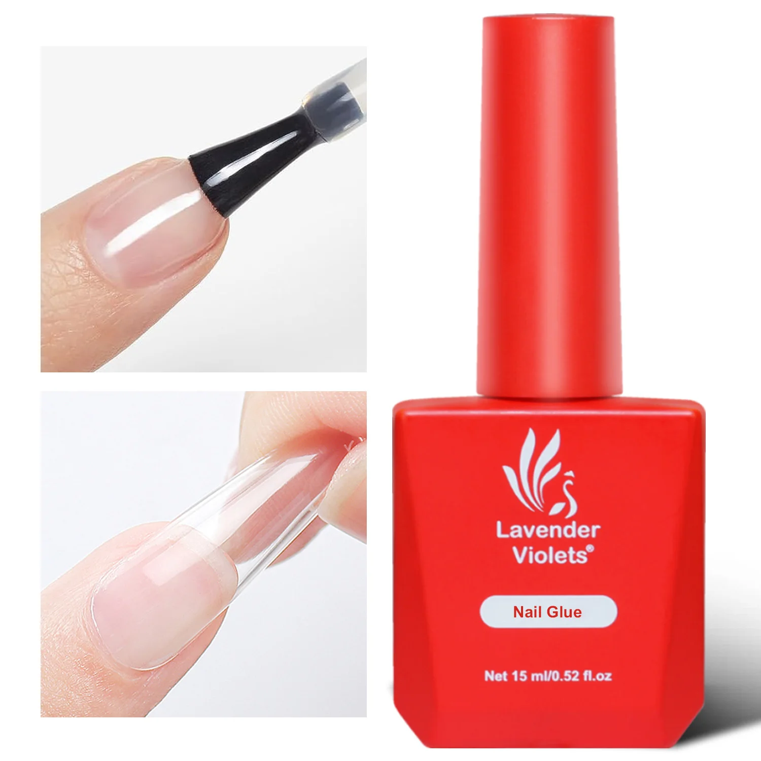 15ml Nail Glue Gel Soak Off Lamp Curing Needed Super Strong Nail Tips Glue Gel for Nails Extension Fake Nails Press On Nails