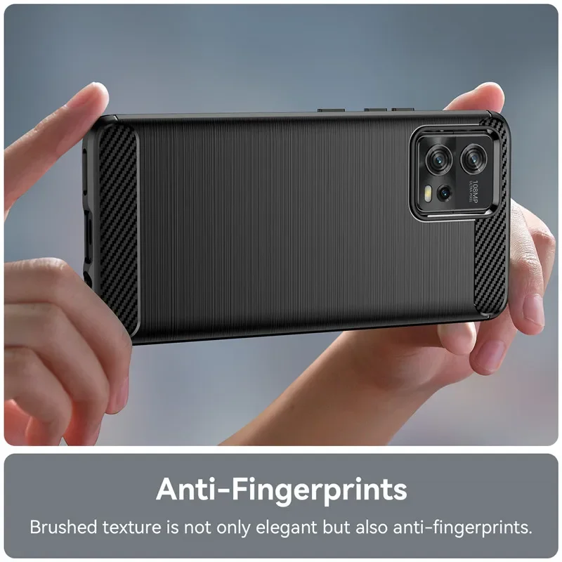 For Motorola Moto G22 G32 G42 G52 G62 G72 G82 Case Silicone Bumper Carbon Fiber TPU Slim Cover For Moto E22 E22i E22S E32 E32S - 5