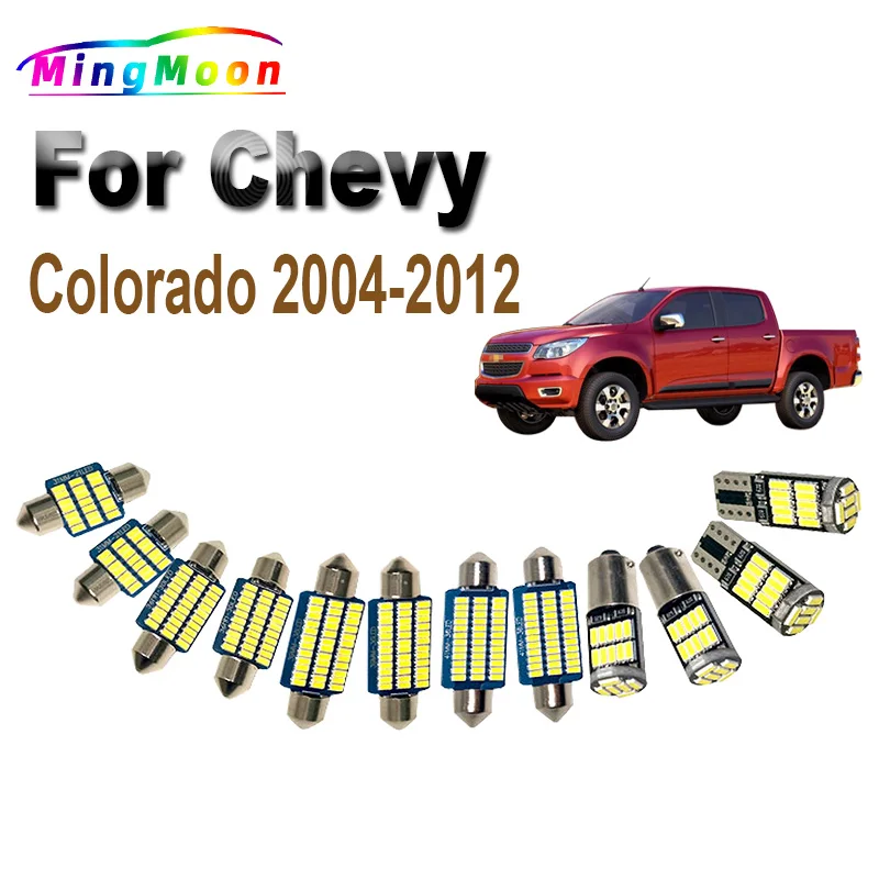

7 шт. Canbus без ошибок для Chevrolet Chevy Колорадо 2004-2009 2010 2011 2012 автомобильные лампы искусственная Карта Интерьер Купол