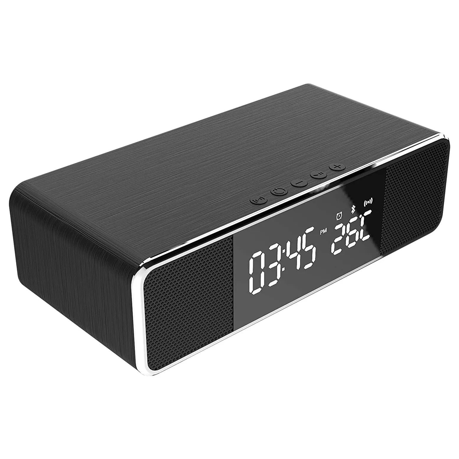 Wireless Charger LED Alarm Clock QI Wireless Charging Phone Bluetooth