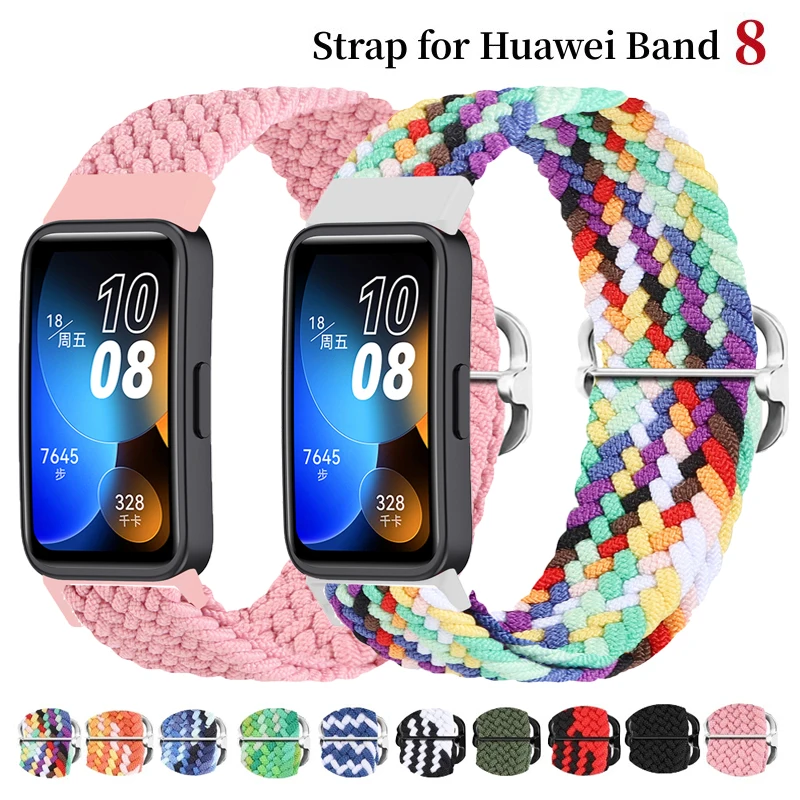 

Bracelet for Huawei Band 8 Strap Nylon Sport Loop Watch Belt Pulsera correa Smart Watch Accessories for Huawei Band8 Wristband