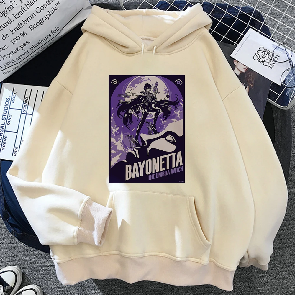Bayonetta Felpe Con Cappuccio Donna Sweat Y2K Anime Estetica Camicia Con Cappuccio Tira Donna Manica Lunga Top Camicia Con Cappuccio