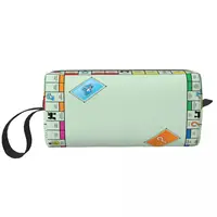 Board Game Board- Monopoly Makeup Bag Cosmetic Organizer Storage Dopp Kit Toiletry Cosmetic Bag Women Beauty Travel Pencil Case 1