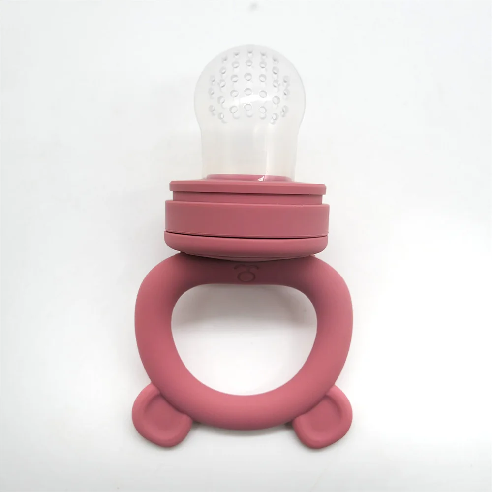 Baby Food Processor Teether Pacifier, Anti-Thumb-Sucking Molar Soothing Toy for Teething Discomfort & Mood Relief