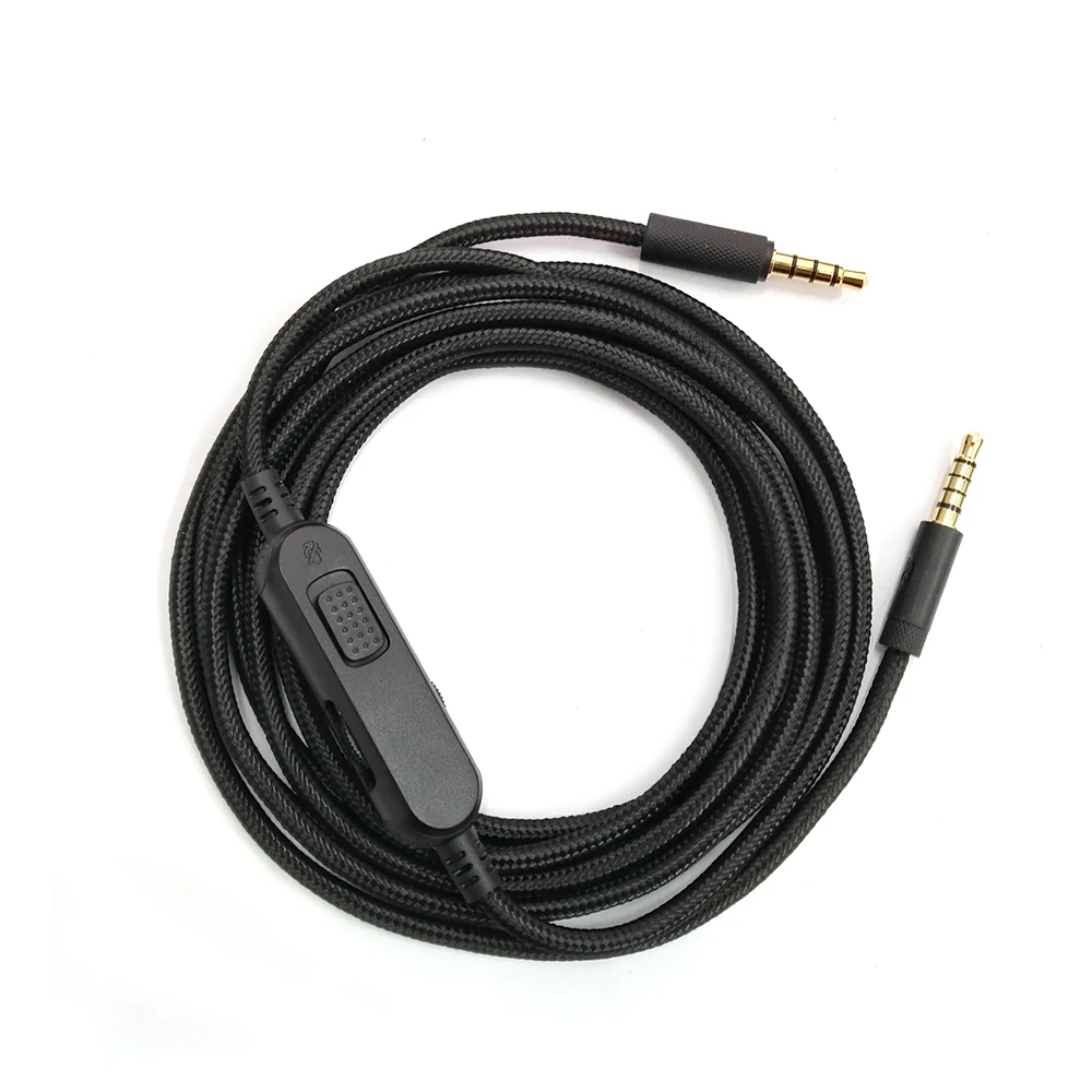 G Pro X Cord Replacement Gaming Headset Cable 3.5mm jack for Logitech G Pro G433 G233 Nylon Braided Wire with Inline Mute Switch