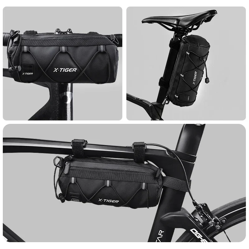 Bike Bag X-TIGER Portable Handlebar Multi-purpose Large Capacity Cycling Backpack MTB Road Cycling Frame Tube Bag