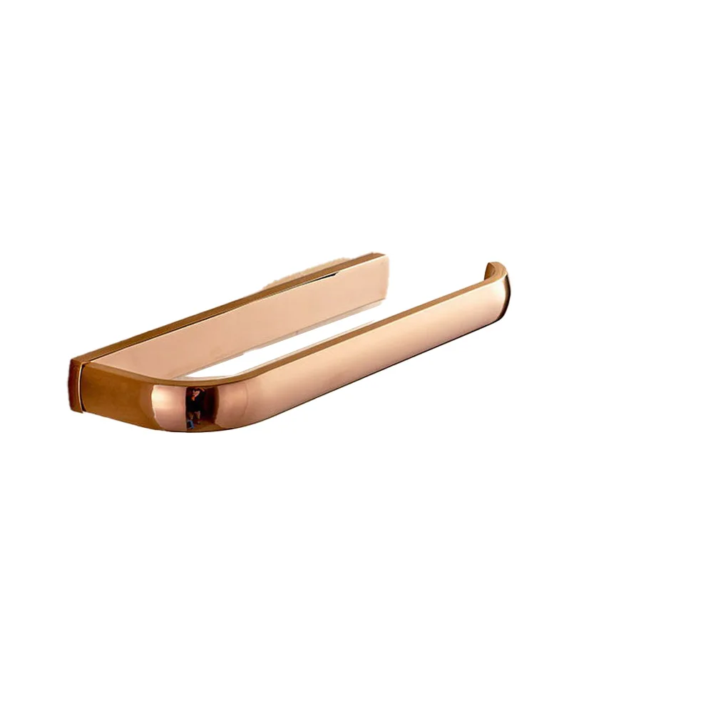 Wall Mounted Luxury Polished Rose Gold Brass Bathroom Single Towel Bar Towel Rail Holder Bathroom Accessory mba868