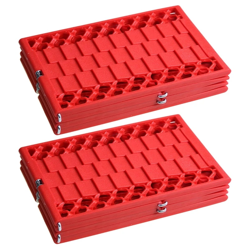 

Off-Road Anti-skid Chain Traction Boards 1 Pair Recovery Track Mat for Car Tire Traction Sand Mud Snow Ladder Ramp