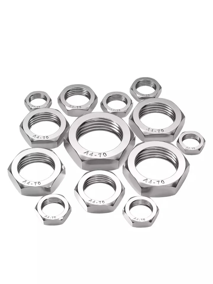 Dadi A Mezza Altezza In Acciaio Inox M12 – Esagonali Sottili, Qualità Marina A4, Ideali Per Fissaggi Professionali