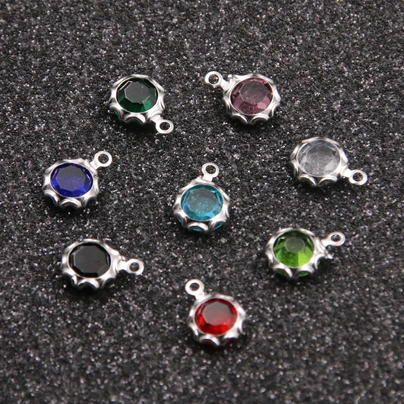 

10 шт., 7 Х9 мм, 8 цветов, новый продукт, круглые подвески из нержавеющей стали в виде цветка, подвеска «сделай сам», браслет, ожерелье для изготовления ювелирных изделий, аксессуары