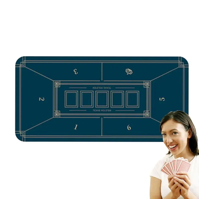 Tappetino Da Tavolo Per Giochi Di Carte Da Poker Tappetino In Gomma Da Poker Resistente All'Acqua Antiscivolo Con Superficie Liscia Professionale Con 