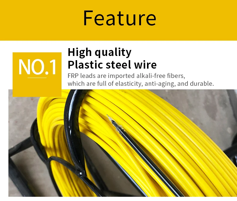 Description Picture 6 of item50m/100m Fiberglass Wire Cable Running Rod Duct 4/5/7mm Electric Cable Push Pullers Reel Wire Cable Running Puller Rod