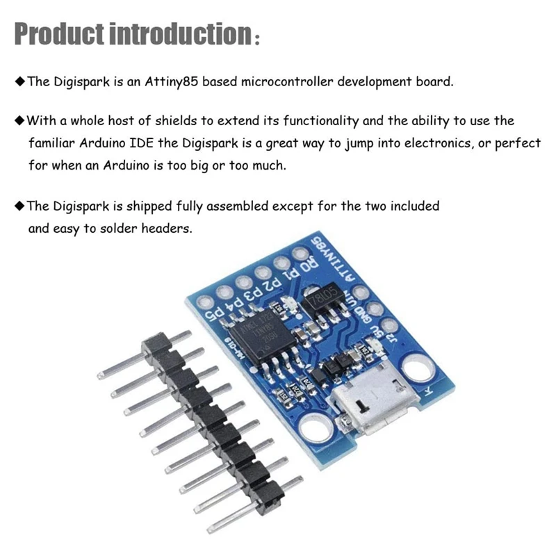 Attiny Attiny85 Digispark Kickstarter ũ-USB    5 , Arduino IIC I2C cdr SPI 