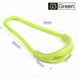 Colorful PVC Zipper Pull Cord Set - Versatile Accessory - 20PCS (Fluorescent Green)
