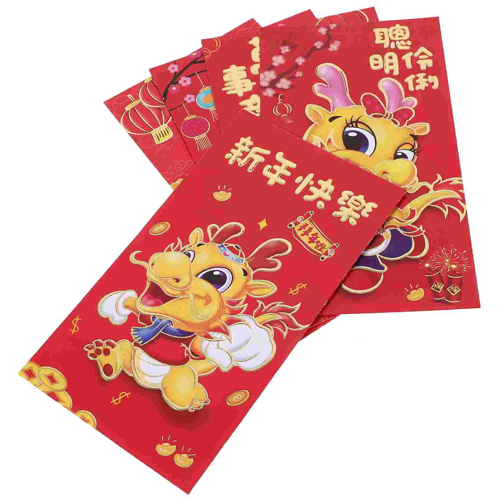 

HongBao Chinese Style Red Envelopes New Year Money Packets Lucky Money Bags Red Envelopes Pockets (Mixed Style)