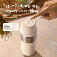 Presse-agrumes isolé Double couche sous vide 304 presse-agrumes en acier inoxydable 350ml Charge USB Portable 26 lames presse-agrumes Freesh forte puissance 5