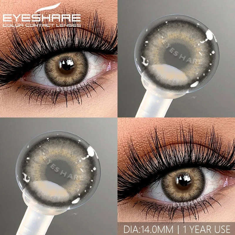 EYESHARE 1 Paar farbige Kontaktlinsen für Augen, natürliche blaue Augenlinsen, kosmetische grüne Kontaktlinsen, jährliche braune Augenlinse, graue Linsen – Detail 11