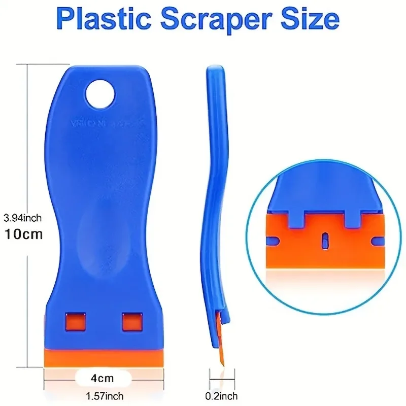 Car Sticker Remover 1Set Car Sticker Remover Multipurpose Plastic Small Paint Automotive Film Applying Tool Household Glass Cleaning Scraper