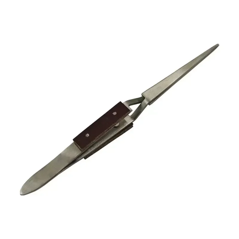 Stainless Steel Cross Locking Lock Tweezer Self Closing Jewelry Soldering Craft Repair Tool Insulated Straight Elbow Tip