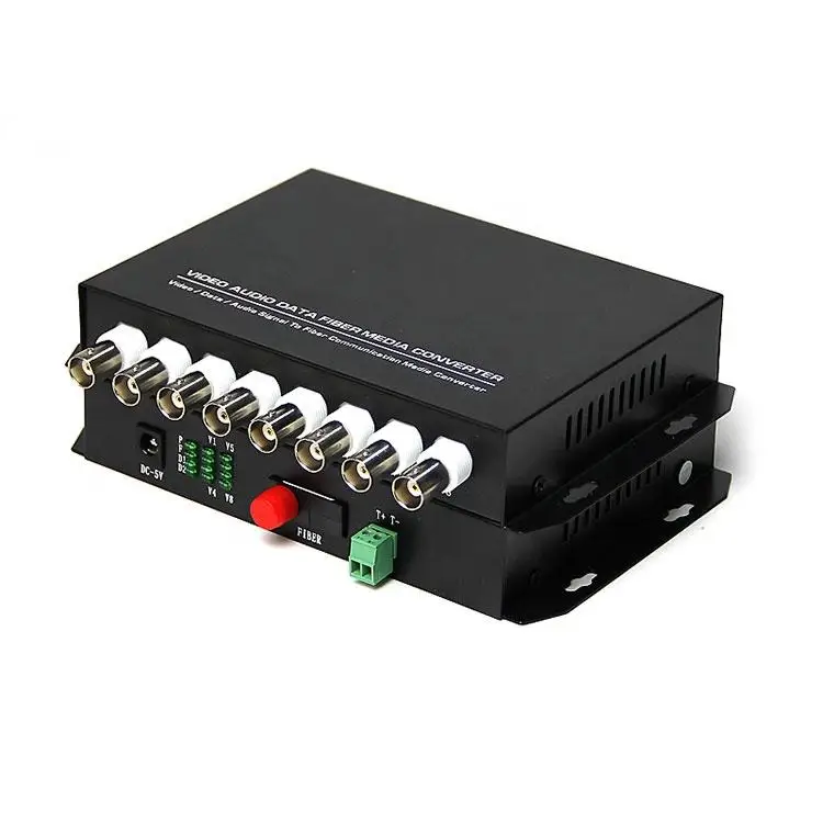 1 Pair Fiber Video Optical Transceiver 8 Channel Pure Video Optical Transceiver FC Port Single Mode Single Fiber 20KM