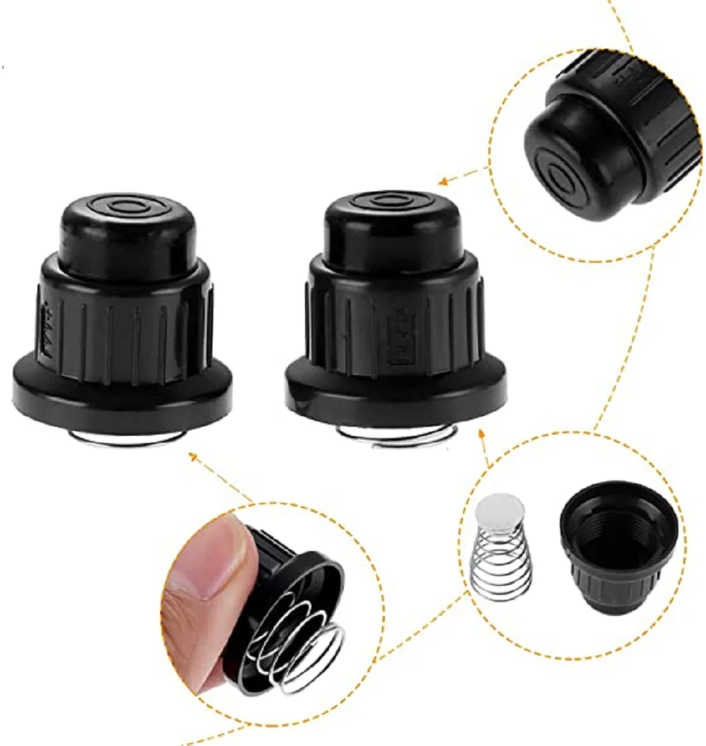 AA Battery Push Button Igniter Spark Generator BBQ Gas Grill Fire Pit Ignitor Caps 4 Pcs Fit for 1/ 2/ 3 /4 / 5/ 6 Outlet