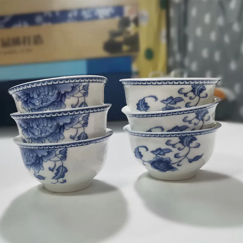 Chinese Kungfu Teaware, Teacups Set, Household Ceramic Small Tea Cup, Tea Bowl, Delicate Porcelain, Wine Cup, Household
