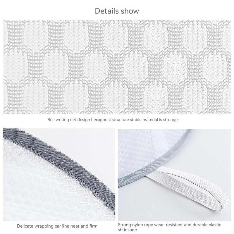 1/2 Layer Clothes Dryer Basket With Hanging Hook Fine Mesh Polyester Household Towels Baby Sweater Drying Rack For Home 4