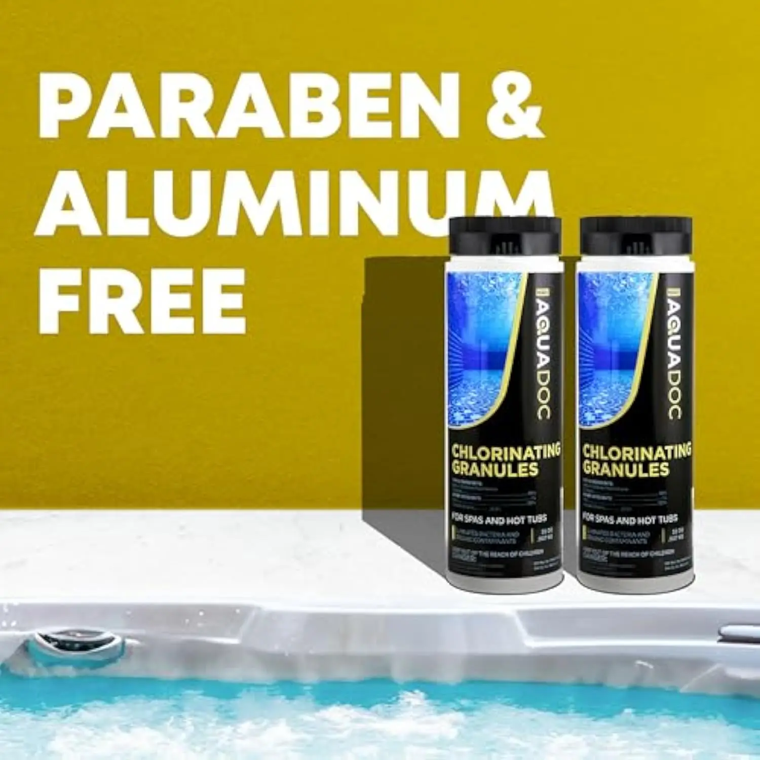 Spa Chlorine for Hot Tub Sanitizer 2lb (2 Pack)-Quick Dissolving Hot Tub Chlorine Granules, Spa Chemicals Made in The USA-Aq
