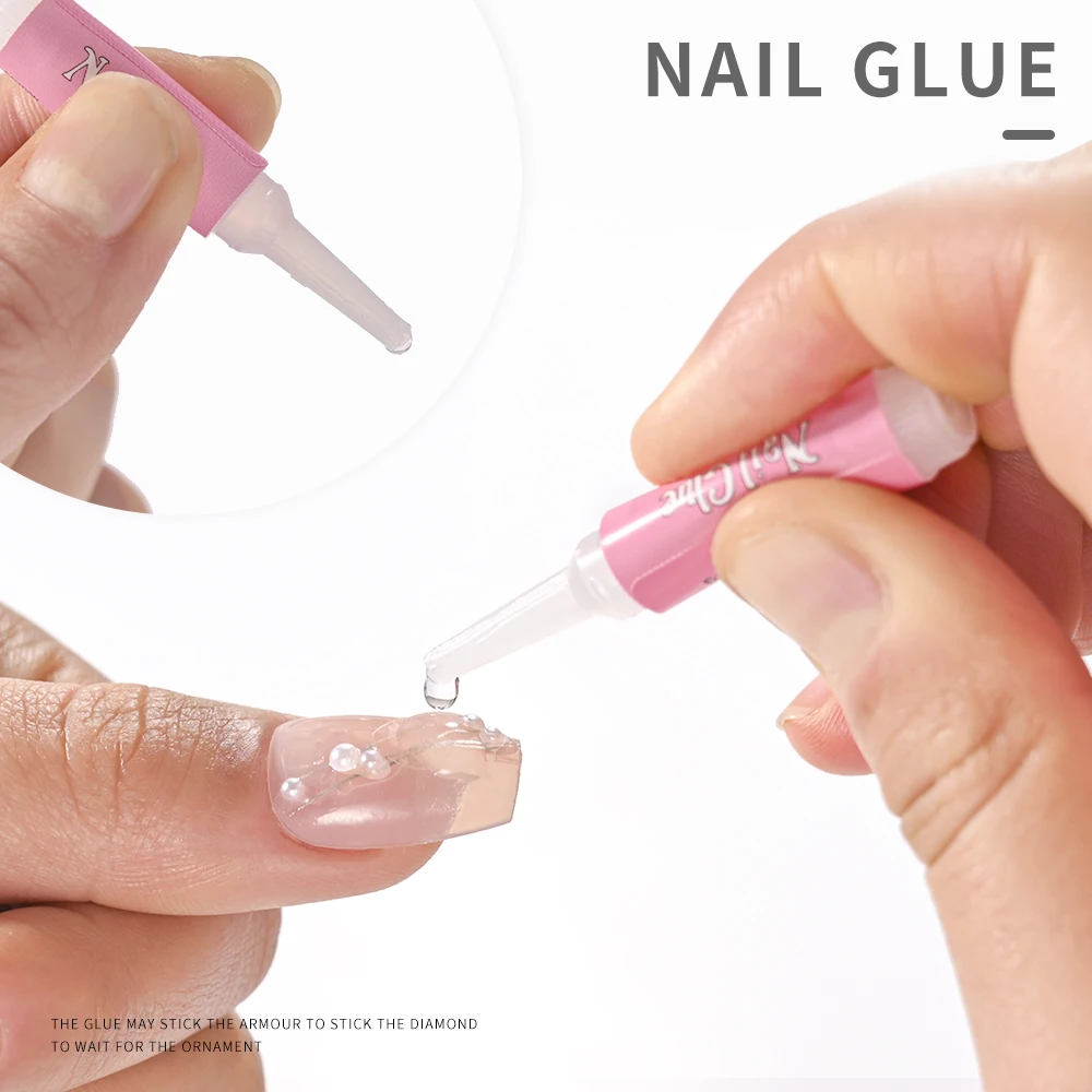 40/30/20/10pcs 2g Quick-dry Nail Glue Acrylic Tips Sticky Paste Gems Jewelry Decorations Rhinestone Glue Manicure Tools 4