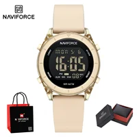 NAVIFORCE Lady Digital Sport Watch with Multifunction Waterproof Chronograph Wristband Outdoor Fashion Wristwatch for Girls Gift