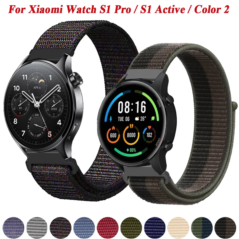 Cinturino In Nylon Con Anello Da 22Mm Per Xiaomi Mi Watch S1 Pro/S1 Active Band Per Cinturino Miwatch S1 Active Color 2/S3 S2 42Mm 46Mm